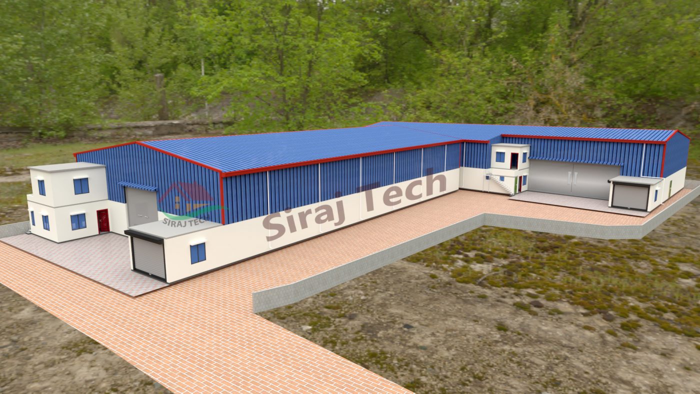 Steel shed 3D Design and Plans at Madaripur
