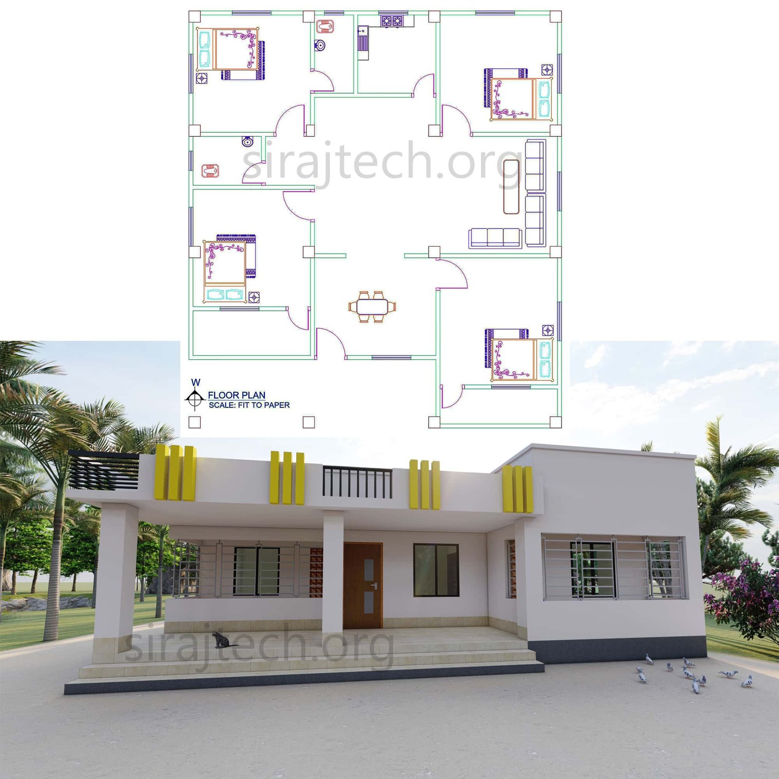 Low Cost Simple 4 Bedroom House Plans With Pictures Pdf