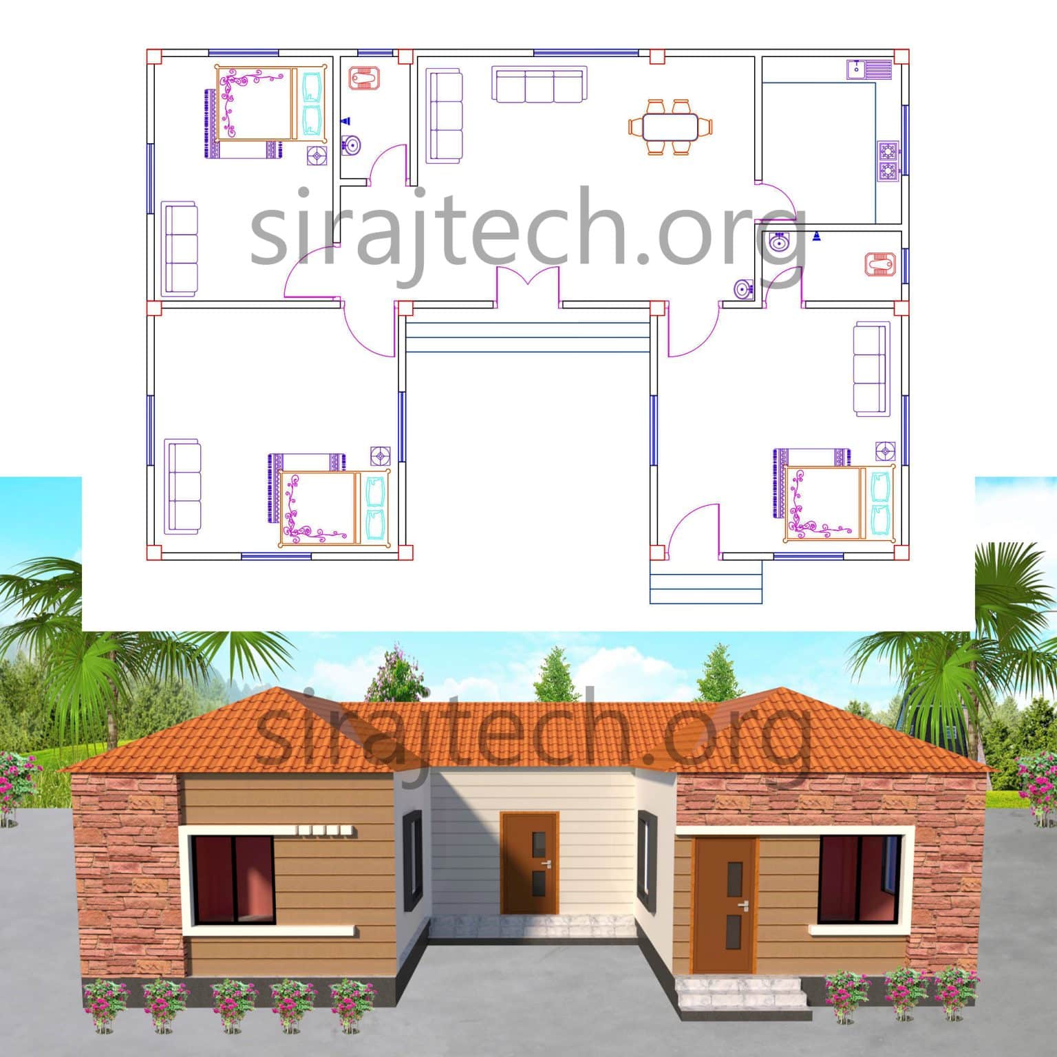 U Shaped House Design 1 1536x1536 