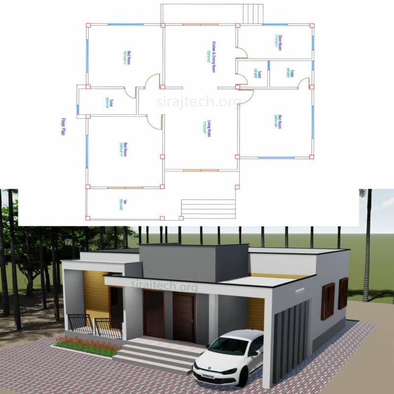 New model house plan - স্বপ্নের বাড়ির ডিজাইন - SIRAJ TECH