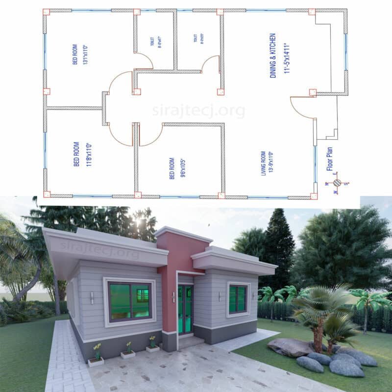 New model house plan স্বপ্নের বাড়ির ডিজাইন SIRAJ TECH