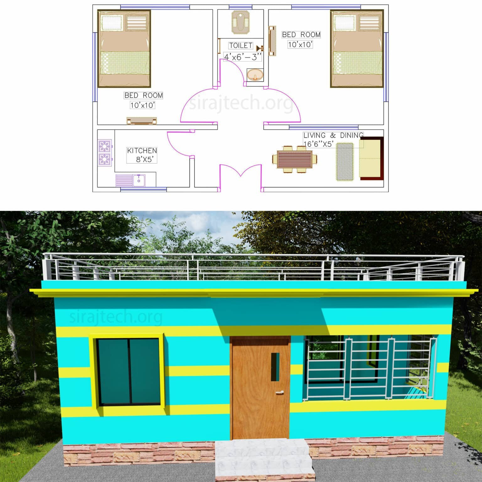 2-bhk-house-pllow-budget-for-2bhk-house-plans-siraj-tech