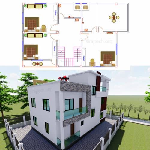 4 bedroom Duplex house design