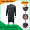 Black Premium All Over Embroidery Cotton Panjabi