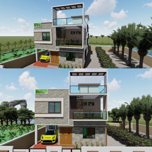 Low cost duplex house design in Bangladesh