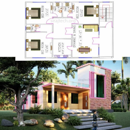 Single floor house design
