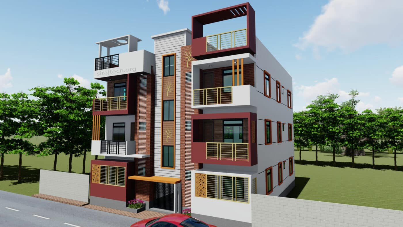 3 Storey Building Design in Bangladesh