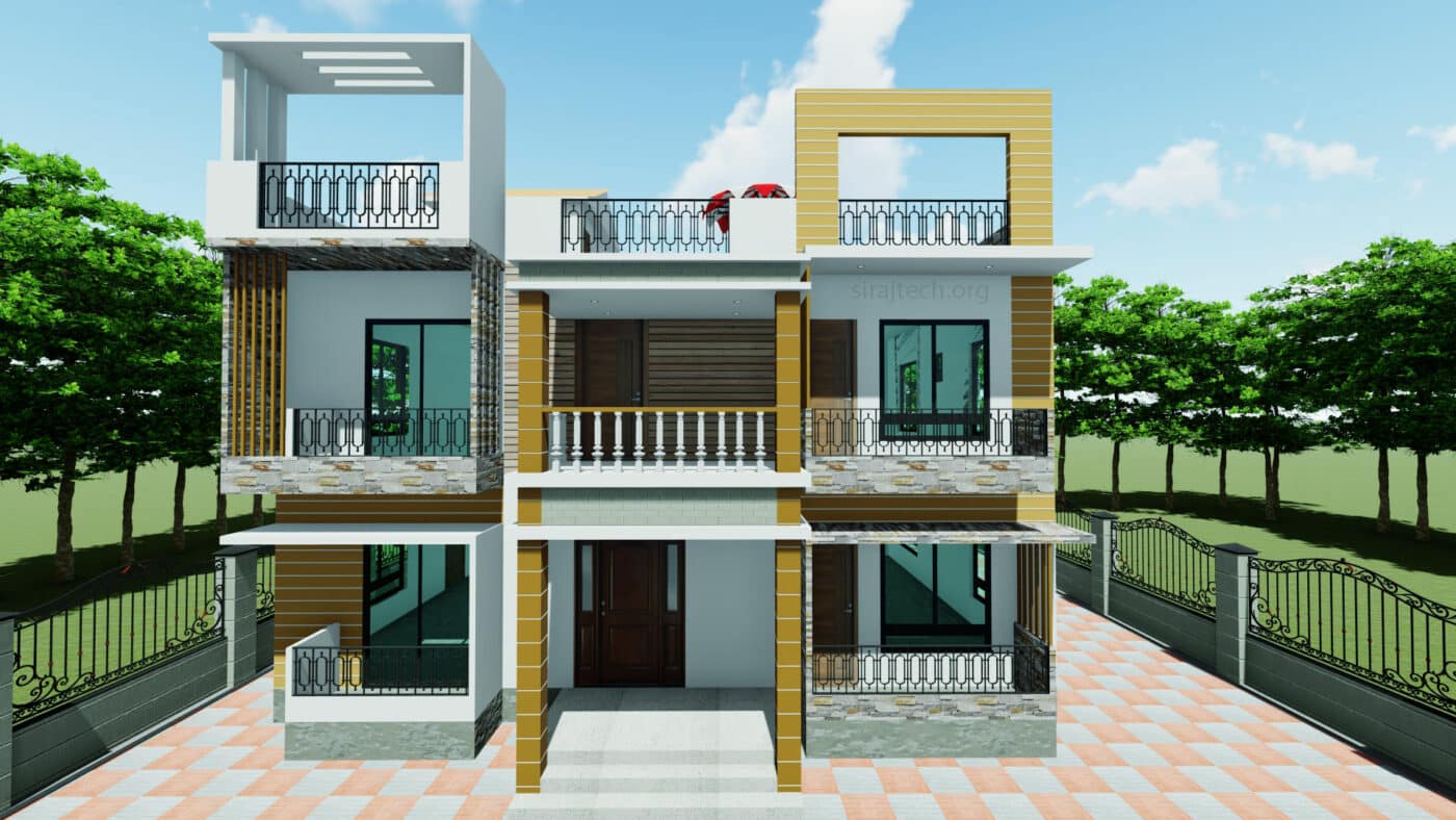 Duplex house Exterior design