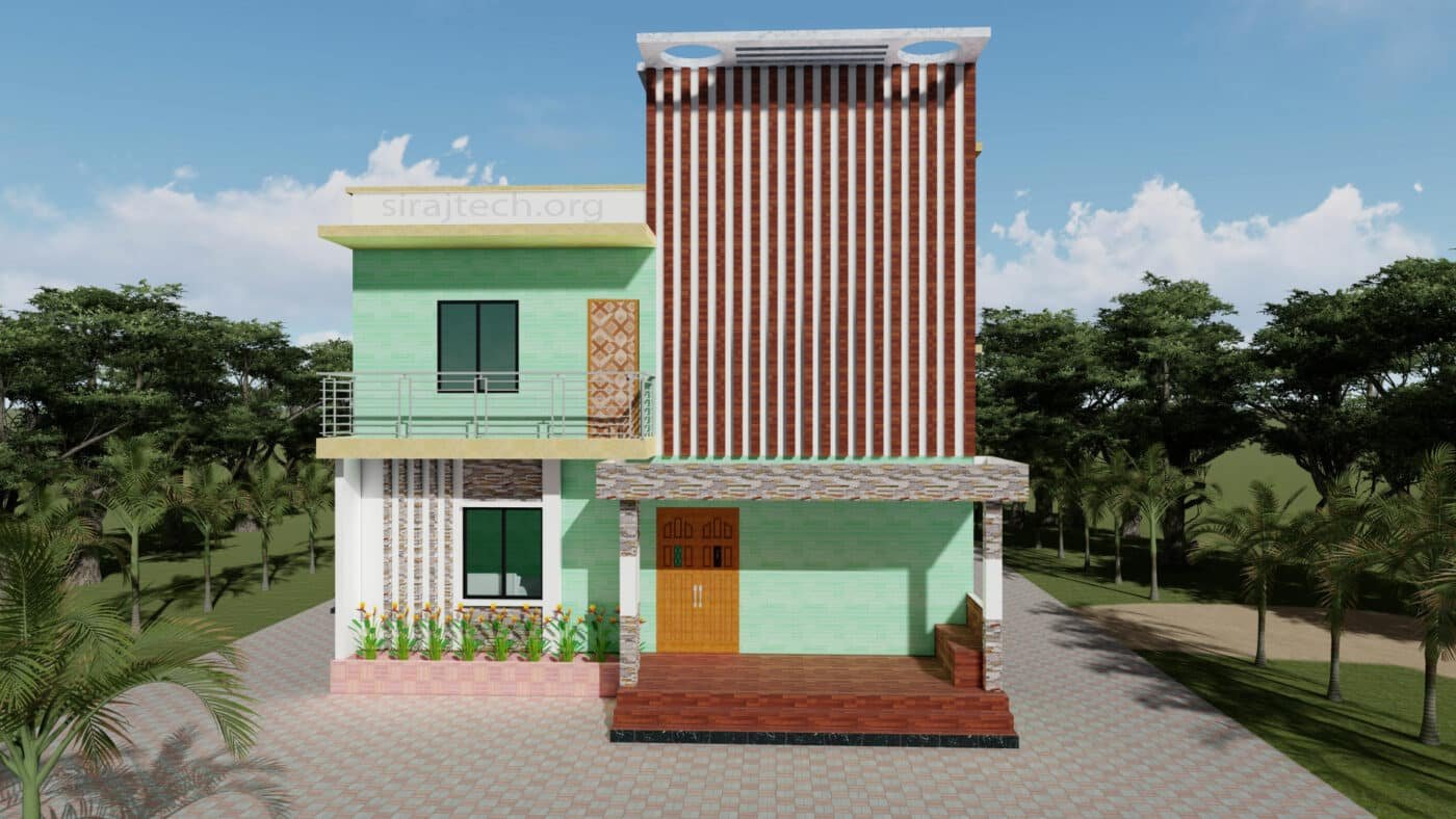Low cost duplex house design in Bangladesh